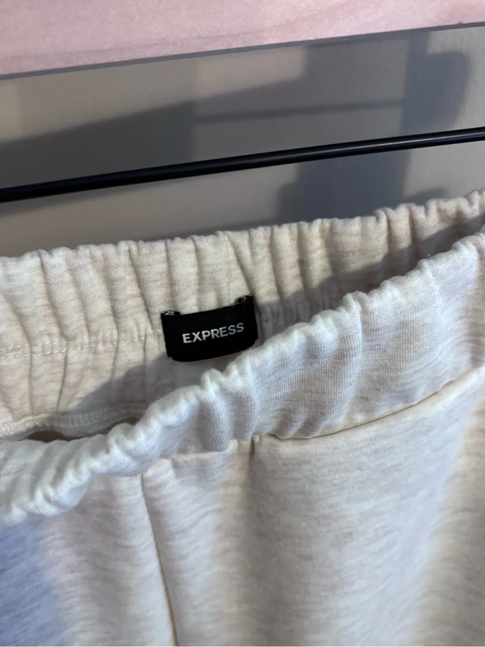 EXPRESS Cargo Joggers in Light Cream Heather NWOT sweatpants loungewear Unisex